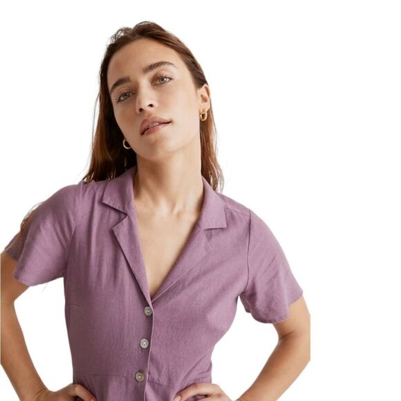 Madewell Kacie Plum Shirtdress Mini NWT | Fall Layering Favorite Sz 14‎ - Picture 13 of 13